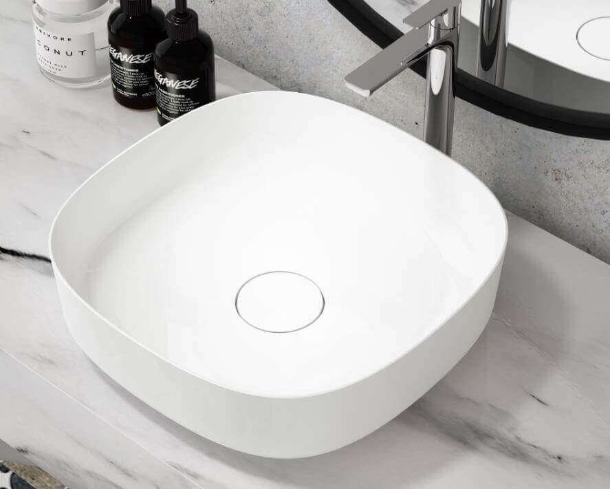 Thin edge solid surface basin-art basin