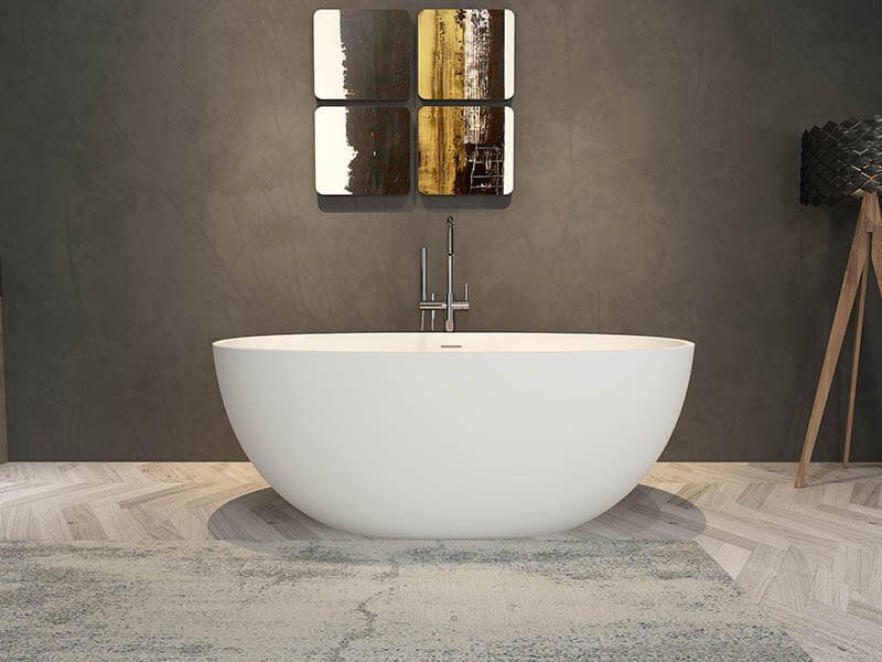 oval shaped modern freestanding baths Vienna, solid surface tubs