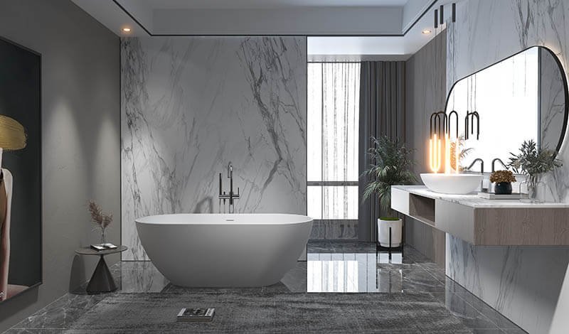 Modern stone resin baths Ellipse
