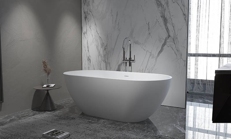 Modern stand alone stone baths Ellipse