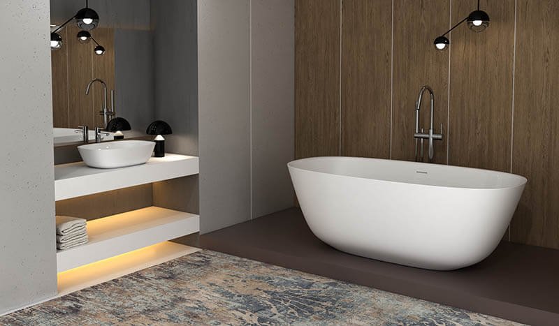 1.6m oval freestanding stone baths Florence
