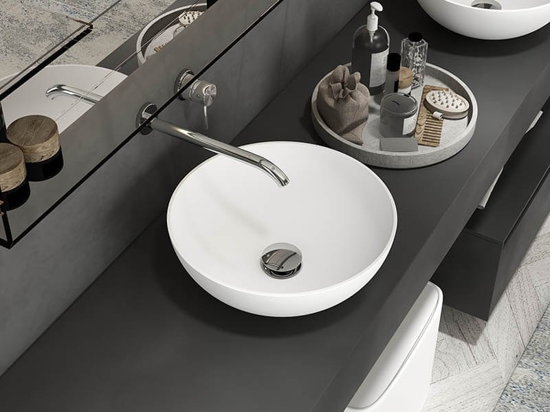 Round bathroom basin with stylish design
