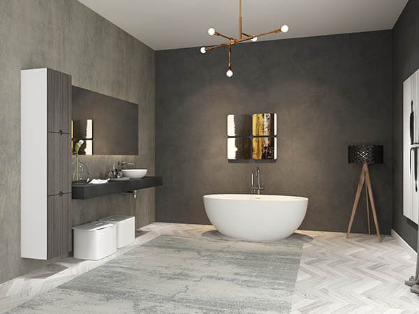 AT-8005 Basin + 8628B Vienna Tub oval baths and basins AT8005 together to decor the modern bathroom space