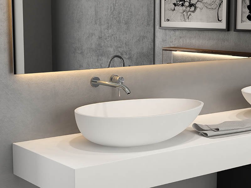 Modern stone basin for chic bathroom vanity AT-8007
