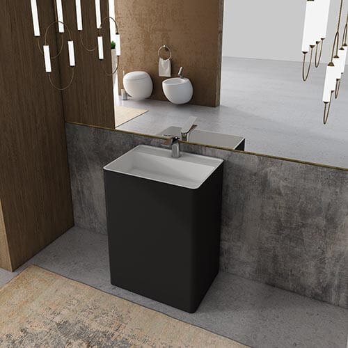 square floor standing bathroom sink AT6003