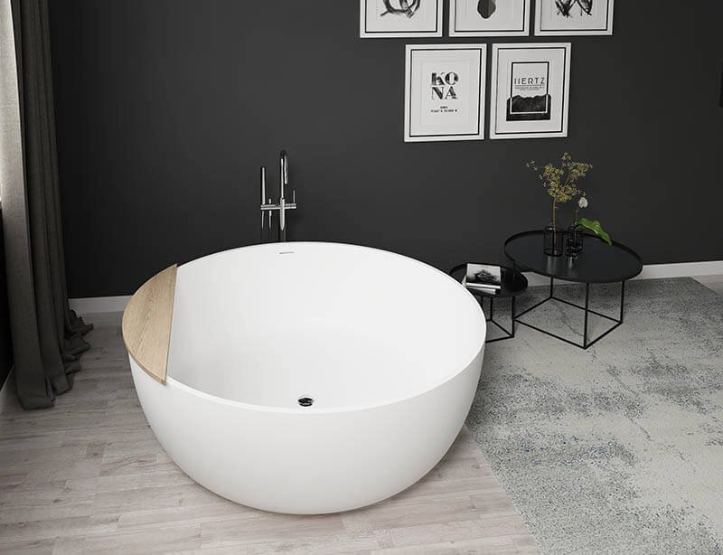 Bowl shape freestanding bathtub Rome 1.5m diameter