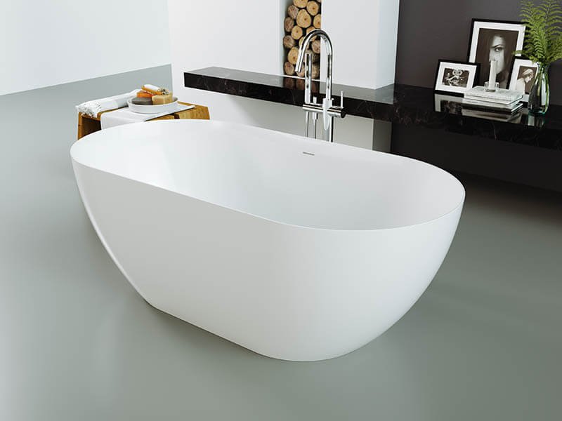 Thin edge freestanding bathtub Olive