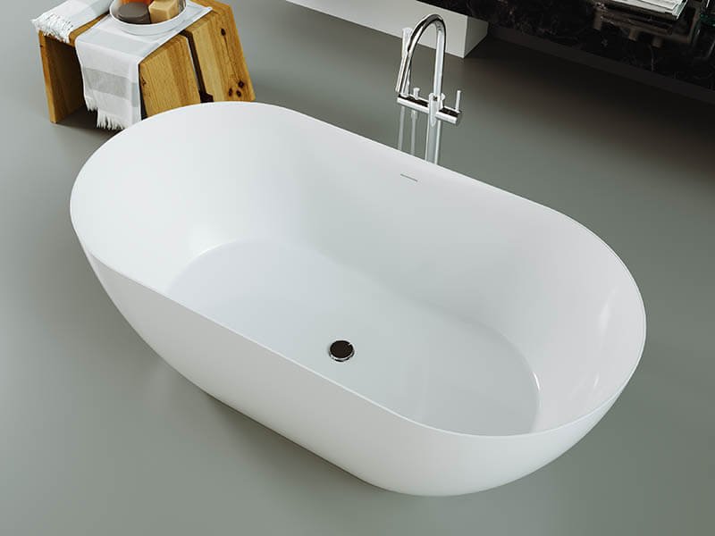 ultra thin rim stone resin freestanding baths Olive