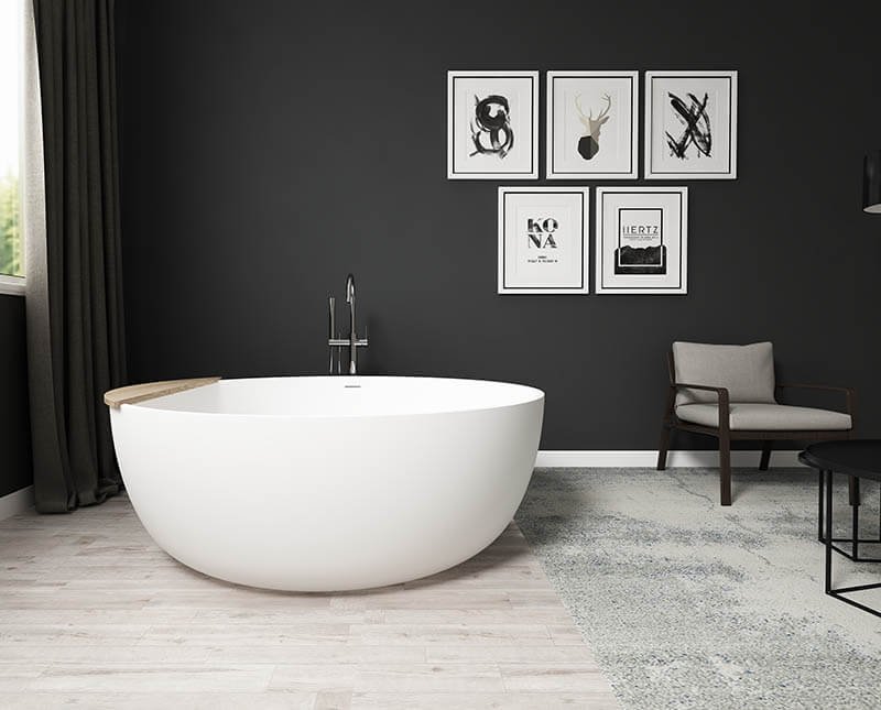 1.5m diameter round freestanding bathtub Rome