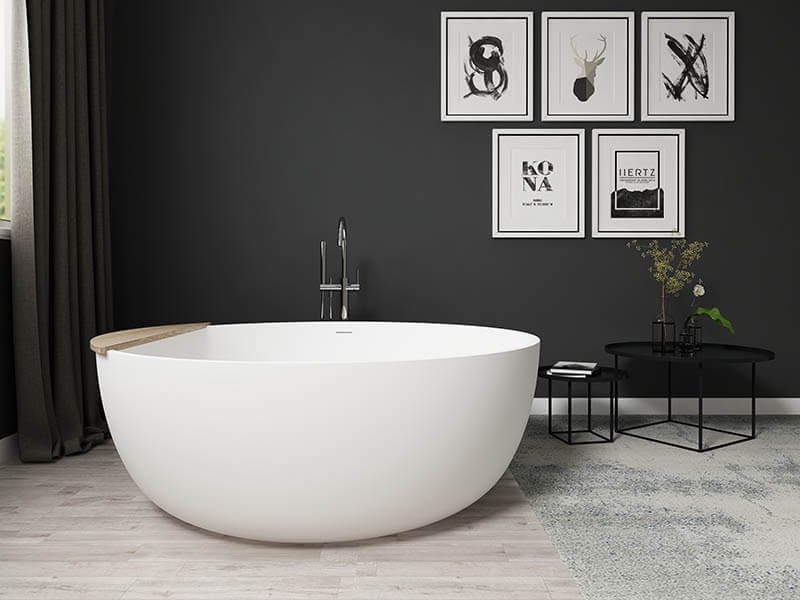 1.5m diameter freestanding tub Rome made of solid surface