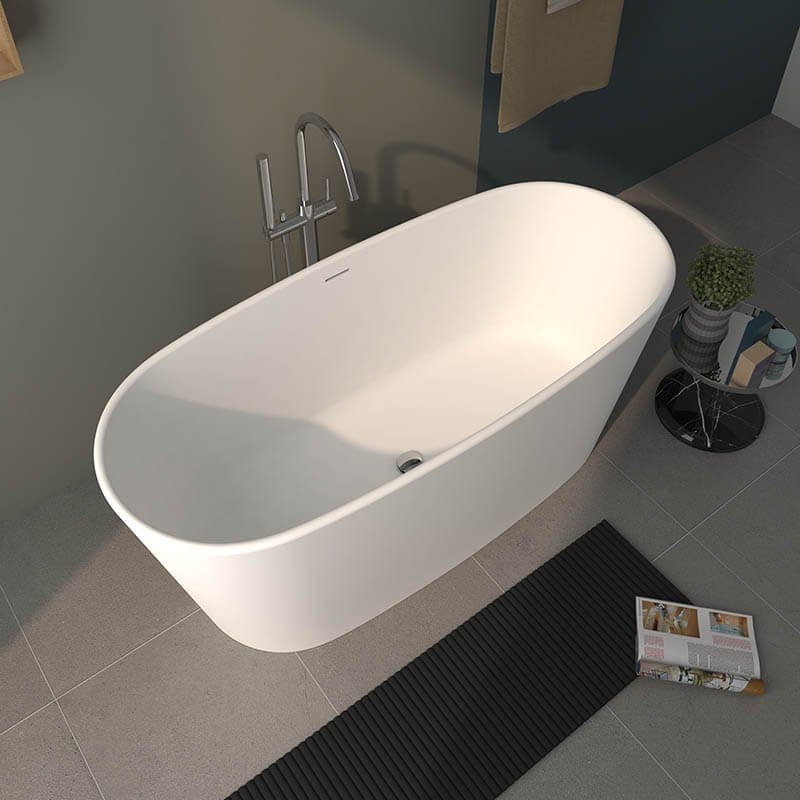 slender freestanding bathtub Tulin top view