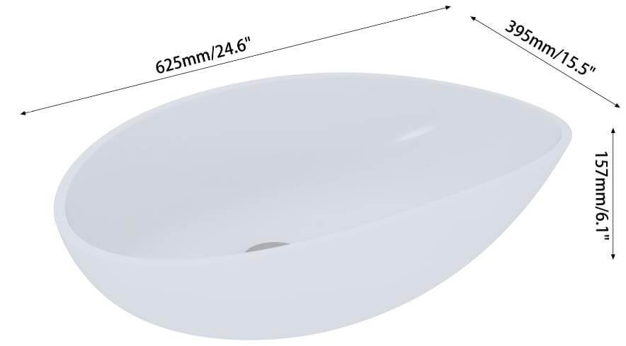 at8006 size at8006 wash basin size