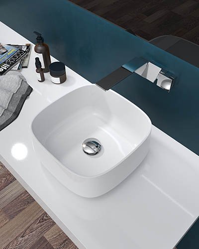 small lovely bathroom solid surface basin AT 8206-B
