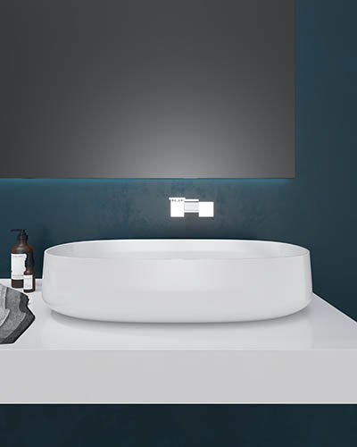 sleek solid surface bathroom wash basin AT8206C