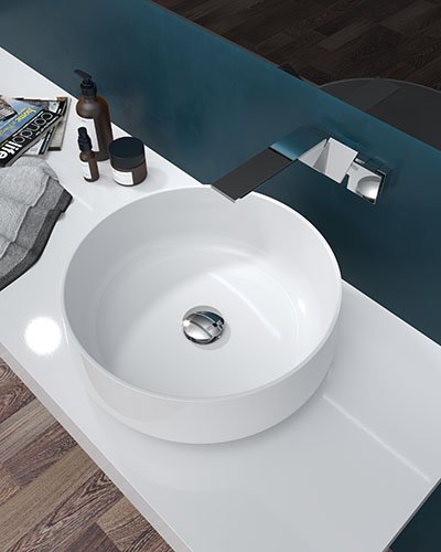 top view of round counter basin AT8207