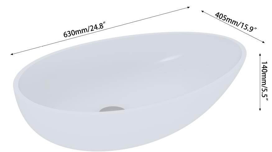 AT8007 Size size of at8007 bathroom basin