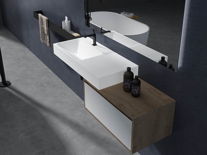 AT3013C modern basin with stylish cabinet for contemporary bathroom decor